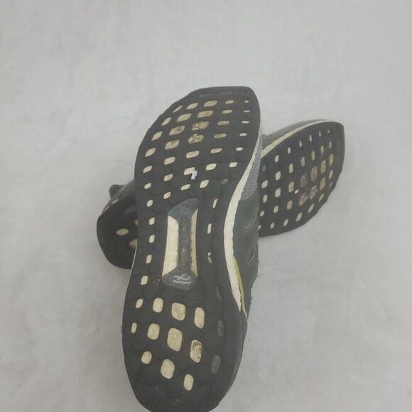 Adidas UltraBoost Sneakers Running Shoes Mens Size 8.5 Gray Yellow Lace Up Mesh - Picture 8 of 9